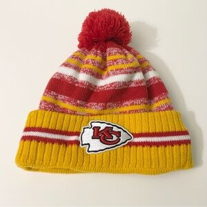 New Era Adult Kansas City Chiefs NFL Pom Cuffed Knit Hat